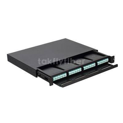 Takfly High-Density Rackmount Patch Panel with Plug-and-Play 12-Fiber MTP/MPO Cassette Management for Data Centers