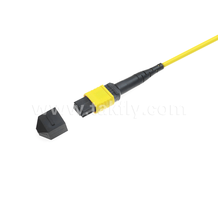 Gepantserd MPO/MTP-patchsnoer – Robuuste metalen mantel, voorkomt schade en verplettering door knaagdieren, voor FTTA / Industrieel / Mijnbouw