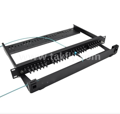 1U 24-poort MPO/MTP patch panel ️ 19" rack-mount, hoge dichtheid, ondersteunt vooraf aangesloten MPO-moduleboxen en LC/MPO-adapterpanelen, voor datacenter-vezelkabels