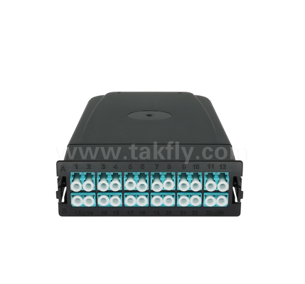MPO/MTP naar LC vooraf afgesloten cassettemodule – 12-core of 24-core, LC duplex voorpaneel, dubbele MPO-achteradapters, Plug-and-Play voor datacenterbekabeling met hoge dichtheid