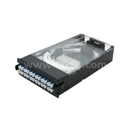 Vooraf aangesloten cassettemodule – TK‑HRM‑04, 12C/24C, Dual‑Mode: LC Pigtail Fusion of MPO‑LC Cassettebeheer, Plug‑and‑Play voor datacenterbekabeling