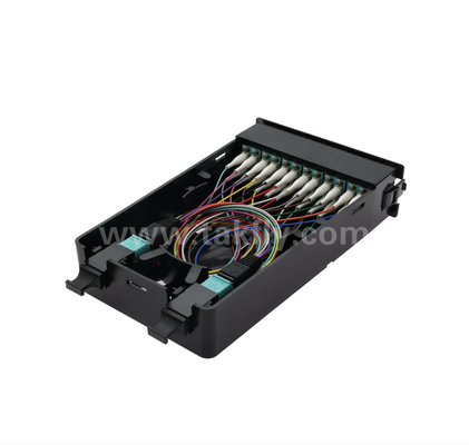 Vooraf aangesloten cassettemodule – TK‑HRM‑04, 12C/24C, Dual‑Mode: LC Pigtail Fusion of MPO‑LC Cassettebeheer, Plug‑and‑Play voor datacenterbekabeling
