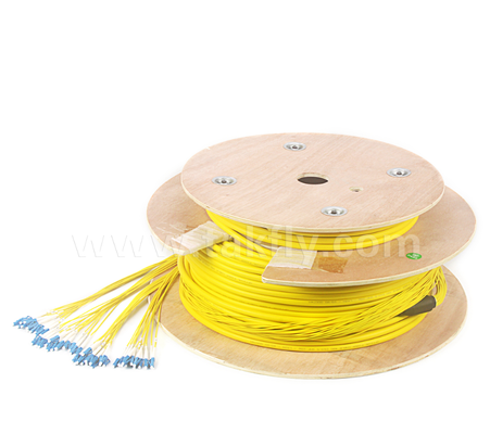48-Core LC-LC Pre-terminated Breakout Patch Cord High-Density, Custom Breakout Configurations (Bare Fiber / 0.9mm / 2.0mm / 3.0mm), voor Data Center & Indoor / Outdoor toepassingen