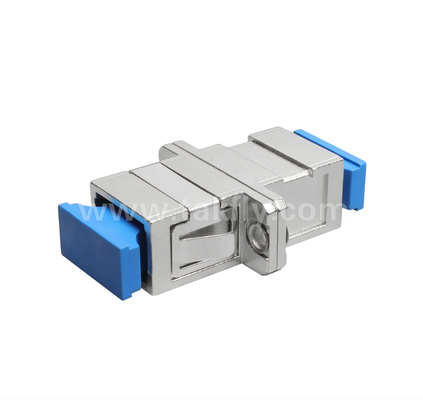 SC Simplex Metaalvezel Adapter ️ Duurzame metalen behuizing, laag invoegverlies, hoge en lage temperatuurbestendig, voor verbindingen van glasvezelkabel-kabel en kabel-to-apparatuur