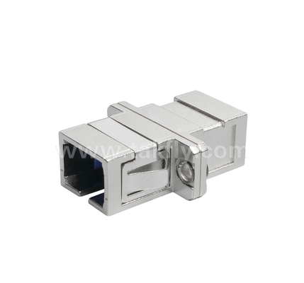 SC Simplex Metaalvezel Adapter ️ Duurzame metalen behuizing, laag invoegverlies, hoge en lage temperatuurbestendig, voor verbindingen van glasvezelkabel-kabel en kabel-to-apparatuur