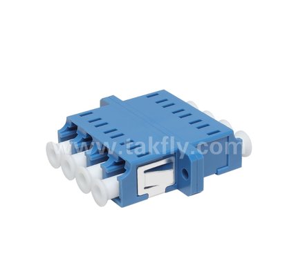 LC Quad-Fiber Adapter 4× LC Duplex, ruimtebesparend ontwerp, voor verbinding van kabel tot kabel en kabel tot apparatuur