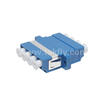 LC Quad-Fiber Adapter 4× LC Duplex, ruimtebesparend ontwerp, voor verbinding van kabel tot kabel en kabel tot apparatuur