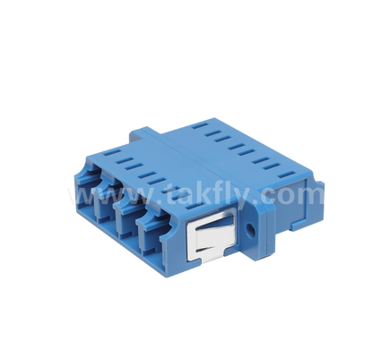 LC Quad-Fiber Adapter 4× LC Duplex, ruimtebesparend ontwerp, voor verbinding van kabel tot kabel en kabel tot apparatuur