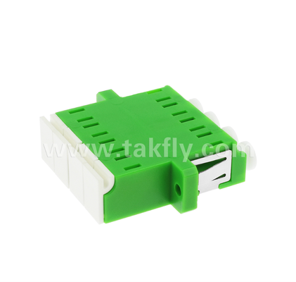 LC Quad Inner Shutter Adapter 4 in 1 LC Duplex APC met ingebouwde sluiter, beschermt ogen tegen glasvezellaser, IEC & RoHS compliant, voor datacenter & high-power fiber verbindingen