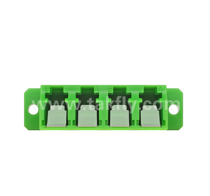 LC Quad Inner Shutter Adapter 4 in 1 LC Duplex APC met ingebouwde sluiter, beschermt ogen tegen glasvezellaser, IEC & RoHS compliant, voor datacenter & high-power fiber verbindingen