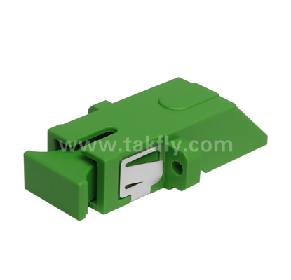 SC diagonale type simplex adapter met ingebouwde inwendige sluiter ¢ stofdicht & laser oogbescherming, laag invoegverlies, voor datacenter & FTTx vezelverbindingen