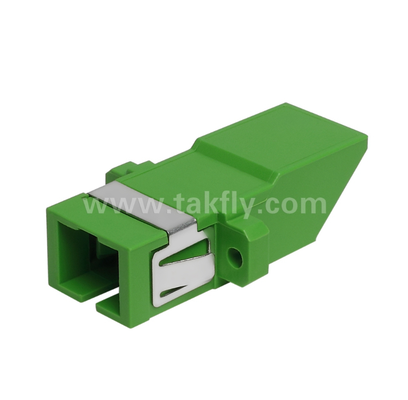 SC diagonale type simplex adapter met ingebouwde inwendige sluiter ¢ stofdicht & laser oogbescherming, laag invoegverlies, voor datacenter & FTTx vezelverbindingen