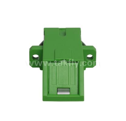 SC diagonale type simplex adapter met ingebouwde inwendige sluiter ¢ stofdicht & laser oogbescherming, laag invoegverlies, voor datacenter & FTTx vezelverbindingen