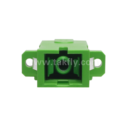 SC diagonale type simplex adapter met ingebouwde inwendige sluiter ¢ stofdicht & laser oogbescherming, laag invoegverlies, voor datacenter & FTTx vezelverbindingen