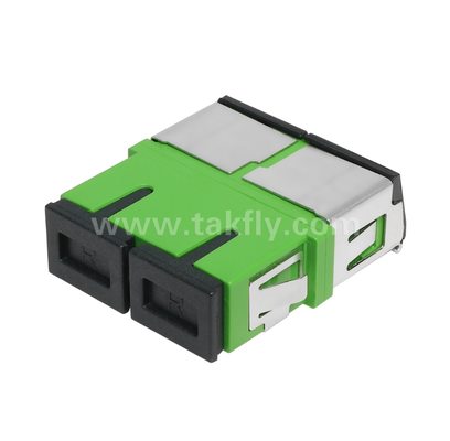 SC-duplexadapter met sluiter aan de voorkant – externe afdekking voor stof- en laserbescherming, bestand tegen hoge en lage temperaturen