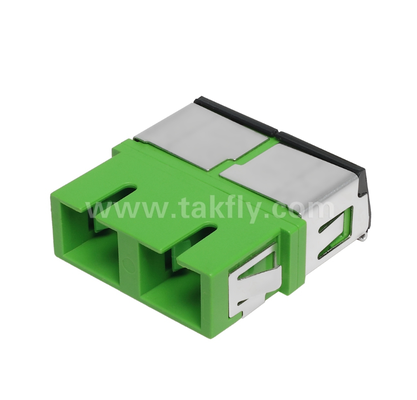 SC-duplexadapter met sluiter aan de voorkant – externe afdekking voor stof- en laserbescherming, bestand tegen hoge en lage temperaturen