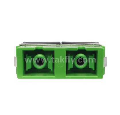 SC-duplexadapter met sluiter aan de voorkant – externe afdekking voor stof- en laserbescherming, bestand tegen hoge en lage temperaturen