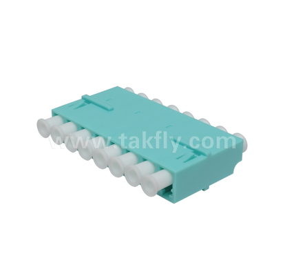 LC 8-Way Adapter 8 in 1 LC Duplex, High-Density Fiber Adapter, Low Insertion Loss, voor Data Center & FTTx High-Density Patching