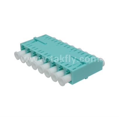 LC 8-Way Adapter 8 in 1 LC Duplex, High-Density Fiber Adapter, Low Insertion Loss, voor Data Center & FTTx High-Density Patching