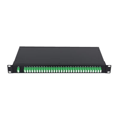 Het OEM 1U 19Inch 2x64 Rek zet LC-Vezel Optische PLC Splitser voor FTTx-Datacenter op