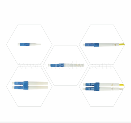 LC-vezeloptische connector SX/DX   Simplex & Duplex, kleine vormfactor, laag invoegverlies voor netwerken met een hoge dichtheid