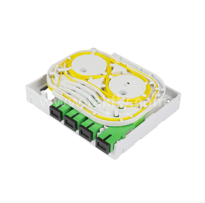 TKS-1806-04D FTTH Fiber Termination Box   Desk/Wall Mount, 4-Port, Indoor, ondersteunt Fusion Splicing & Cable Management