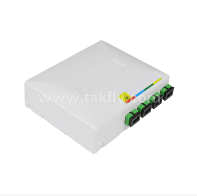 TKS-1806-04D FTTH Fiber Termination Box   Desk/Wall Mount, 4-Port, Indoor, ondersteunt Fusion Splicing & Cable Management