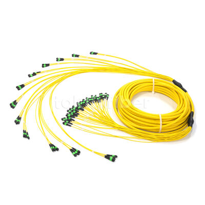 Amphenol aangepast 288 vezels 0.35dB Max Invoegverlies Singlemode OS2 MPO Trunk Cable voor Data Center