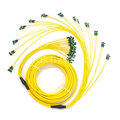 Amphenol aangepast 288 vezels 0.35dB Max Invoegverlies Singlemode OS2 MPO Trunk Cable voor Data Center