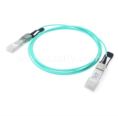100G QSFP28 Actieve optische kabel (AOC) 4×25G, tot 104 Gbps, 3-70m, VCSEL-array, laag vermogen < 3,5 W, QSFP28 tot QSFP28