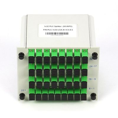 PLC van de de Cassettevezel van 1X32 LGX Optische APC SM G657A1 van Splitserssc in Netwerk