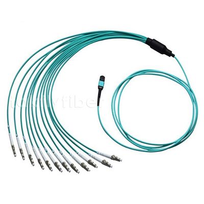 MPO LC Duplexom4 12 Kabel 50/125 van de Vezels Optische Doorbraak Optische Flardkabel