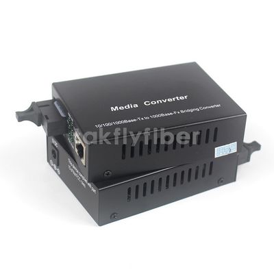 10M/100M/1000M SC Dual Single Fiber Optische Media Convertor voor Ethernet-Netwerk