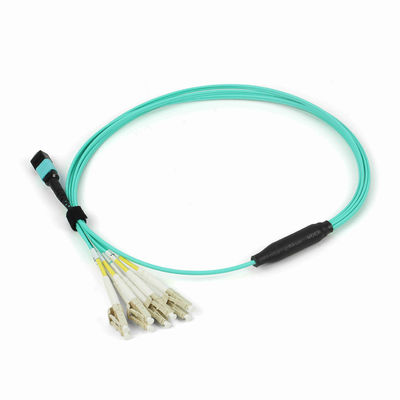 QSFP-Optische MPO MTP Kabel 8 Kern OM4 50/125 van de Doorbraak100g Vezel