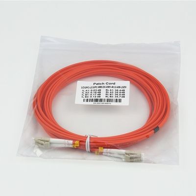 LC aan LC 5m OM1-Vezel Optische Duplexpatchcord 3.0mm LSZH voor Netwerk