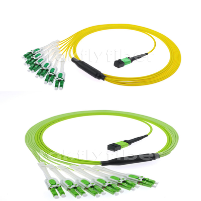 Kabel van het Koord Singlemode 12 Vezel van het vezel de Optische MPO MTP LC Uniboot Flard voor FTTX