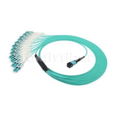 24 Cores Fiber Optic Patch Cord MPO MTP Kabel 12LC DX OM3 Fanout Patch Cord voor LAN's en WAN's