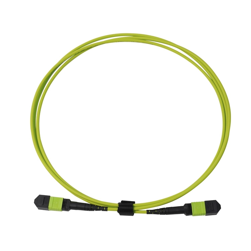 Superieure 24-vezel Lime Groene Mpo Mtp Kabel Multi-vezel Push On Kabel -20.C tot 70.C Werktemperatuur