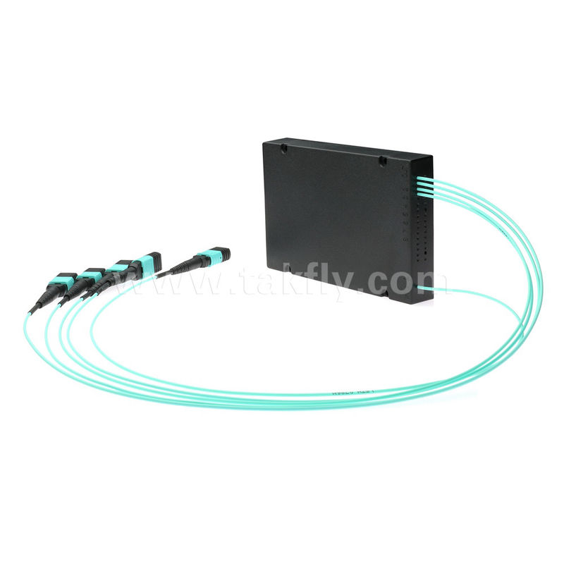 MPO/MTP Fanout Cable PLC Splitter 1x4 SM/MM Glasvezel voor Data Center FTTX