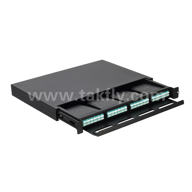 Aanpasbare glasvezel MPO-cassette MTP-patchpaneel Schuiftype voor datacenters FTTX