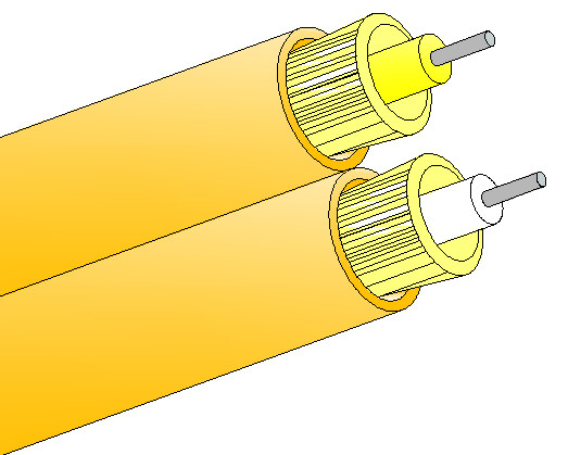 Duplex 8 glasvezelkabels met lage attenuatie en SC FC ST LC MPO MU MTRJ D4 SMA-connectoren