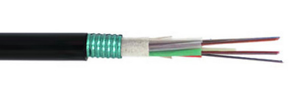 MDPE/HDPE GYTA 2-144F-optische buitenkabel met stalen draadversterking