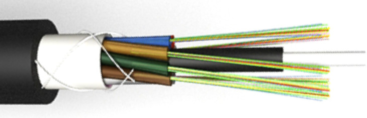 8.6MM GYFTY 2-30 kernen Glasvezel buitenkabel met waterblokkerende band