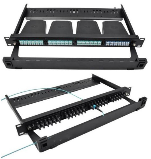 1U MPO MTP glasvezel patch panel 24 poort voor datacentrum
