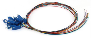 Single-mode Fiber Optic Pigtail SC/UPC Connector 12 Kleurenopties 0.9mm G652D G657A 4.5mm OD