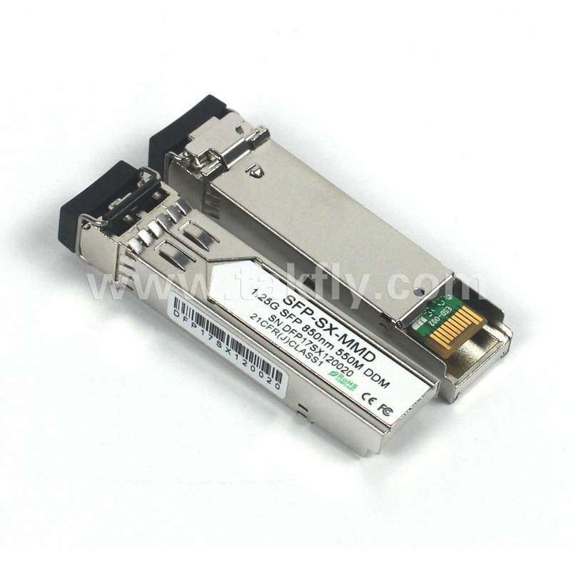 1.25G SFP 850NM 550M MMF DDM LC CISCO JUNIPER HUAWEI COMPATIBELE SFP Optische transceivermodule