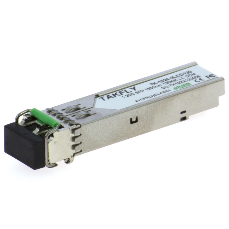 1.25G SFP 1550nm 120KM SMF DDM LC CISCO JUNIPER HUAWEI COMPATIBELE SFP Optische transceivermodule voor communicatie op lange afstand
