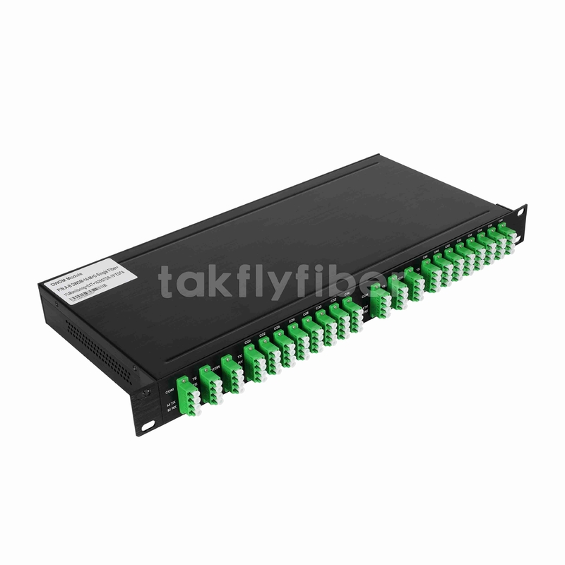 16CH DWDM MUX DEMUX met monitor en verlengpoort 1625nm OTDR en EDFA