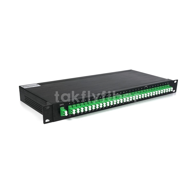 1x32 Glasvezel PLC Splitter CATV WDM met IP in 1U 19 inch Rack Mount