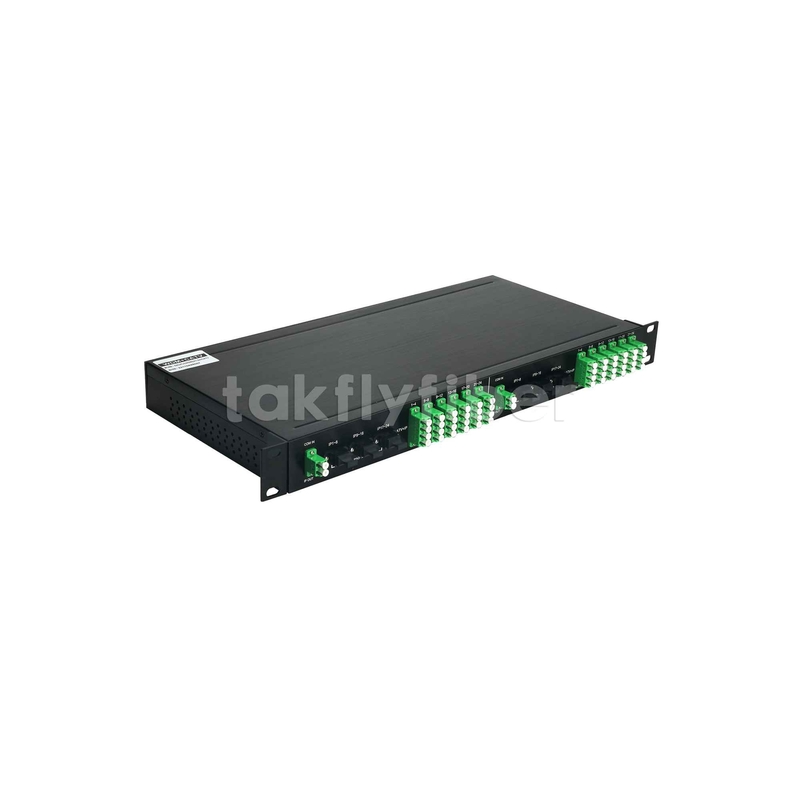 2x1:24 WDM Filter PLC Splitter GPON CATV in een 1U 19Inc Rack Mount Patch Panel